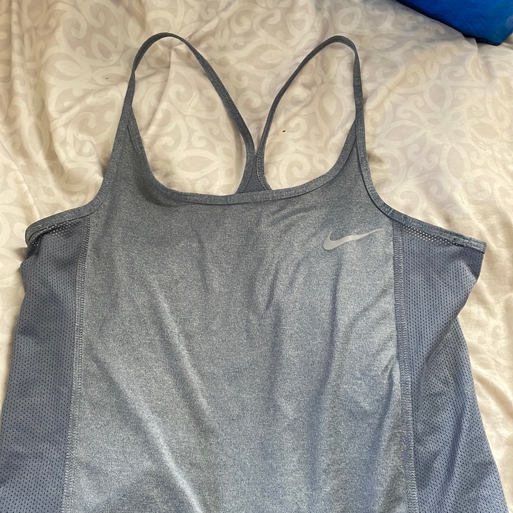 Gray/blue Nike tank top